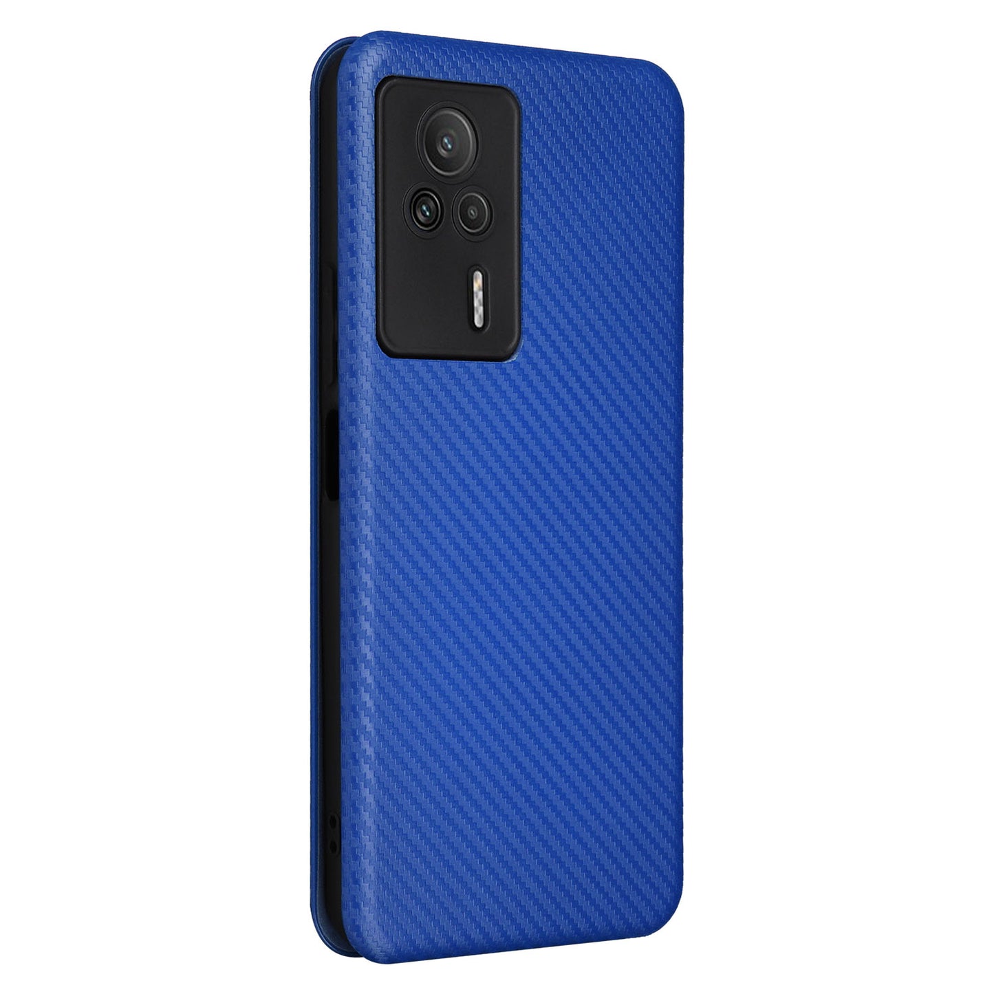 Carbon Fiber Texture Shell for Xiaomi Redmi K60E 5G Phone Case Stand Card Slot PU Leather Cover