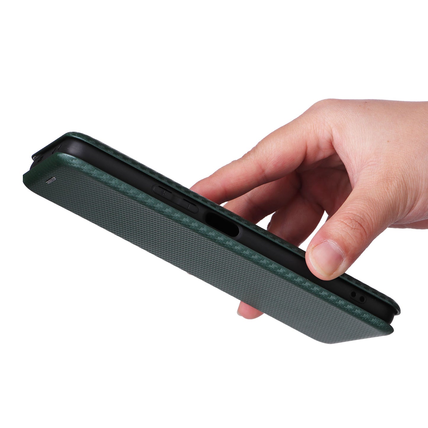 Carbon Fiber Texture Shell for Xiaomi Redmi K60E 5G Phone Case Stand Card Slot PU Leather Cover