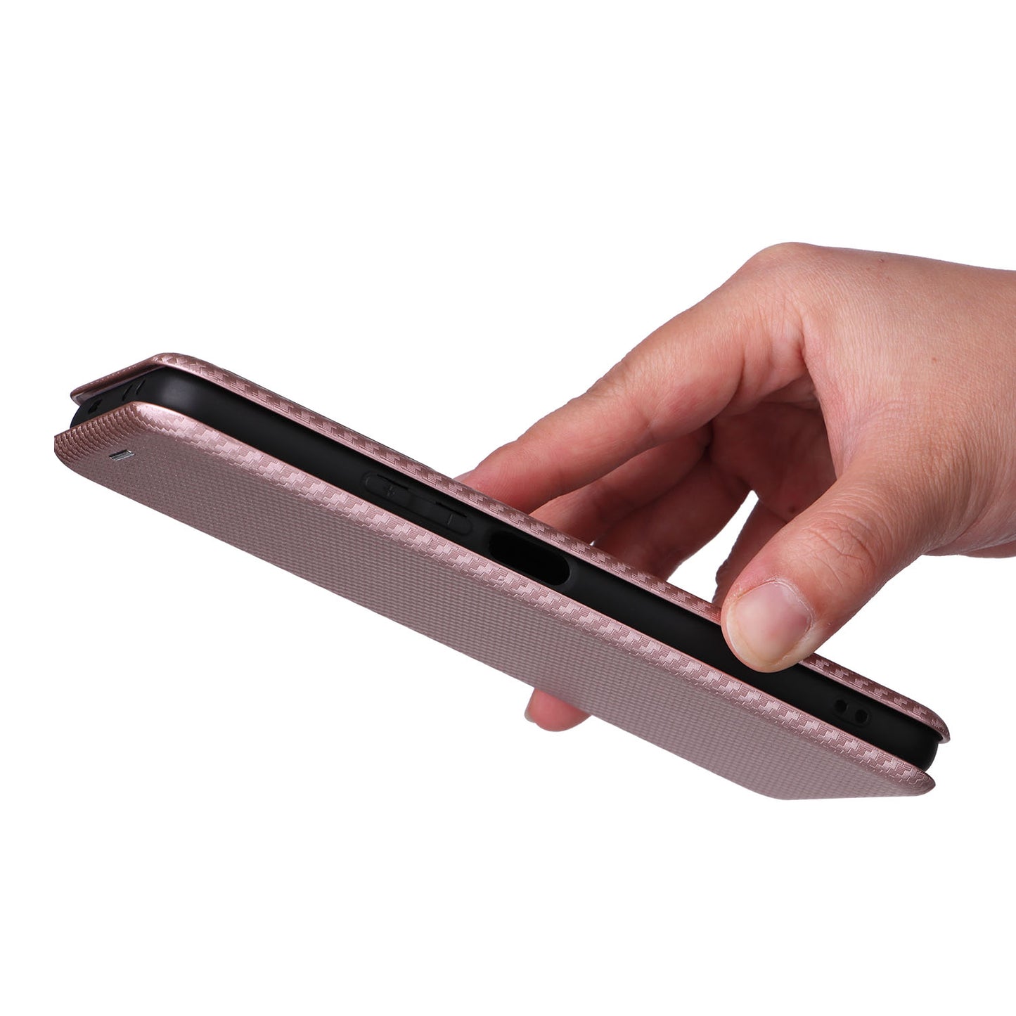 Carbon Fiber Texture Shell for Xiaomi Redmi K60E 5G Phone Case Stand Card Slot PU Leather Cover