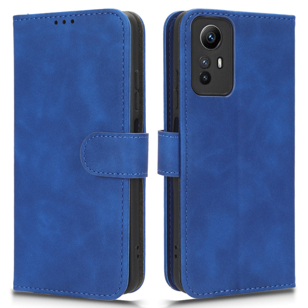 For Xiaomi Redmi Note 12S 4G PU Leather Wallet Flip Cover Skin-touch Stand Phone Case