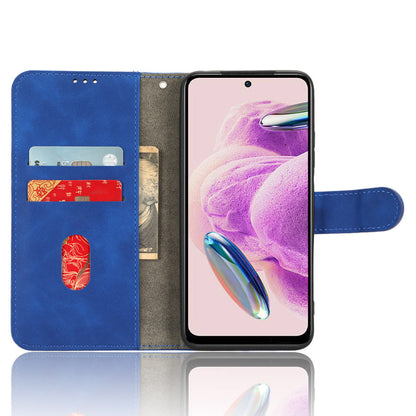 For Xiaomi Redmi Note 12S 4G PU Leather Wallet Flip Cover Skin-touch Stand Phone Case