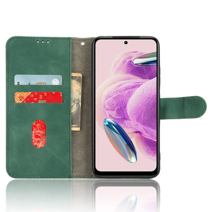 For Xiaomi Redmi Note 12S 4G PU Leather Wallet Flip Cover Skin-touch Stand Phone Case