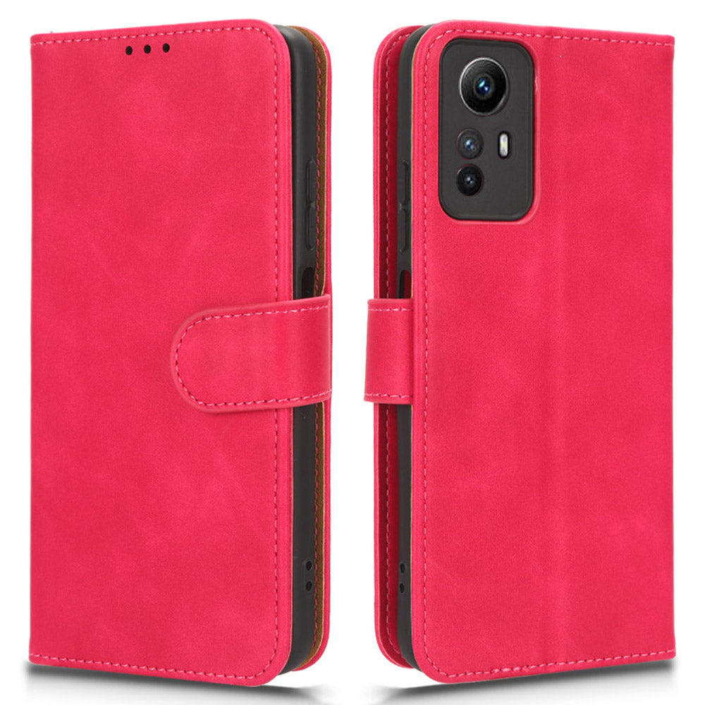 For Xiaomi Redmi Note 12S 4G PU Leather Wallet Flip Cover Skin-touch Stand Phone Case