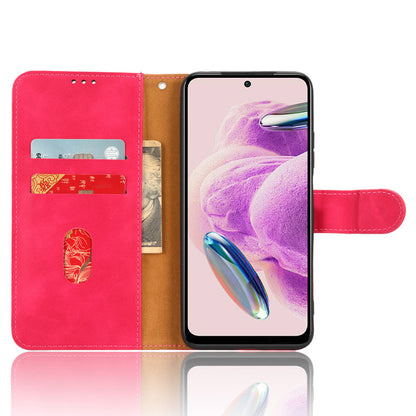 For Xiaomi Redmi Note 12S 4G PU Leather Wallet Flip Cover Skin-touch Stand Phone Case