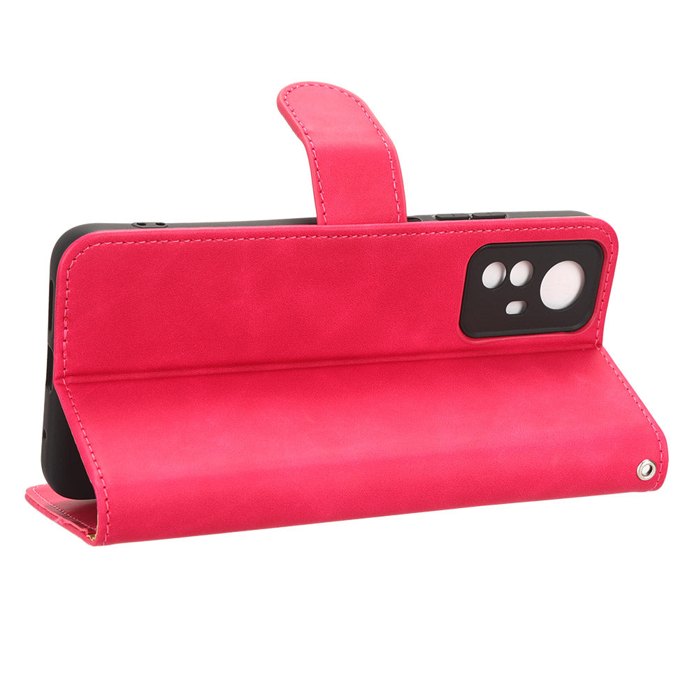 For Xiaomi Redmi Note 12S 4G PU Leather Wallet Flip Cover Skin-touch Stand Phone Case