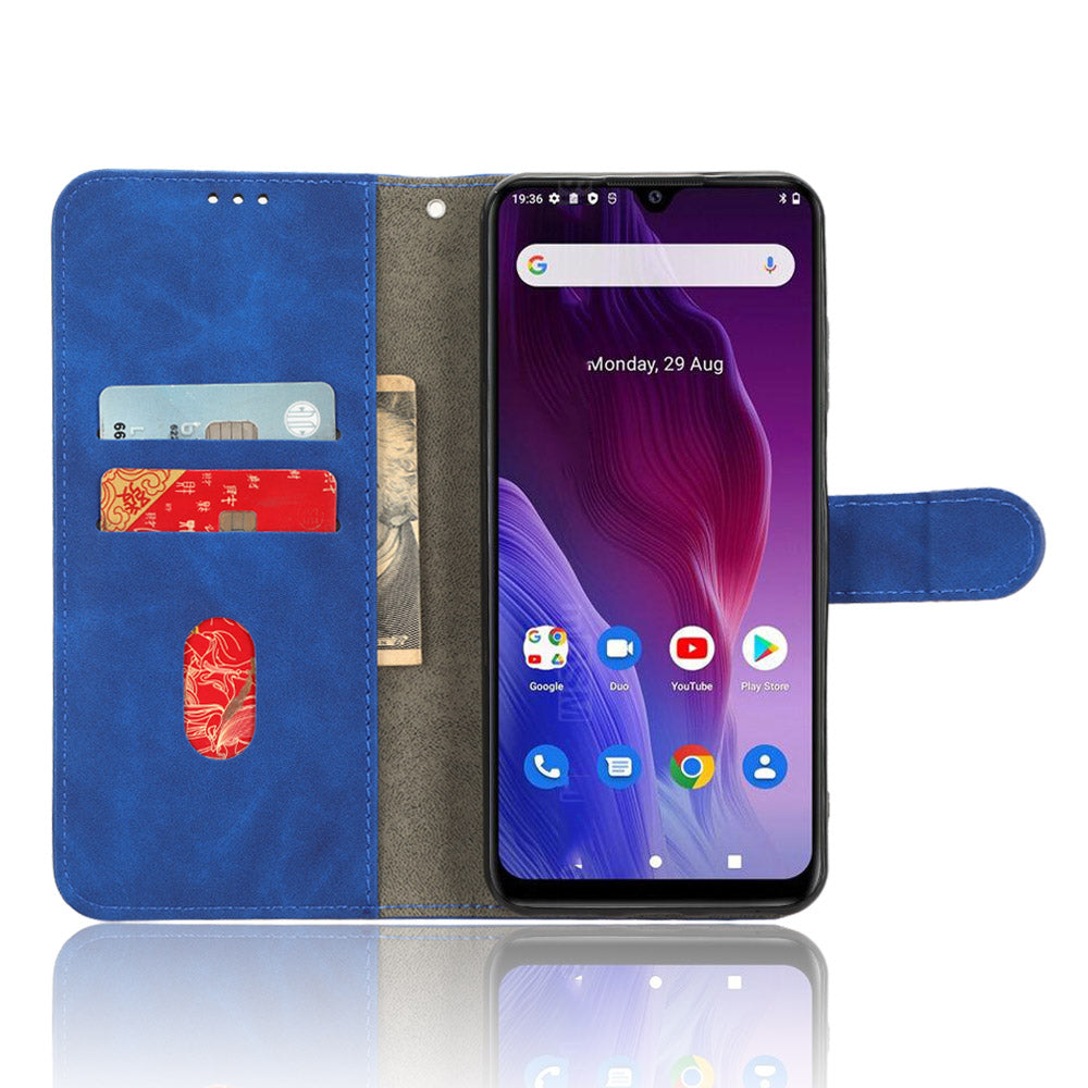 For Cubot P60 Flip PU Leather Protective Cover Skin-touch Wallet Stand Phone Case