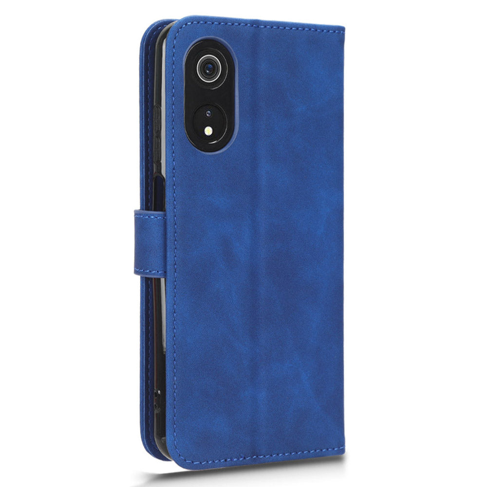 For Cubot P60 Flip PU Leather Protective Cover Skin-touch Wallet Stand Phone Case