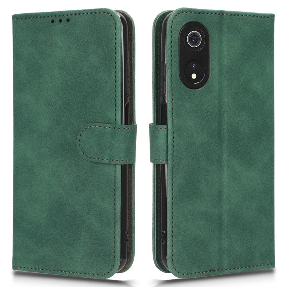 For Cubot P60 Flip PU Leather Protective Cover Skin-touch Wallet Stand Phone Case