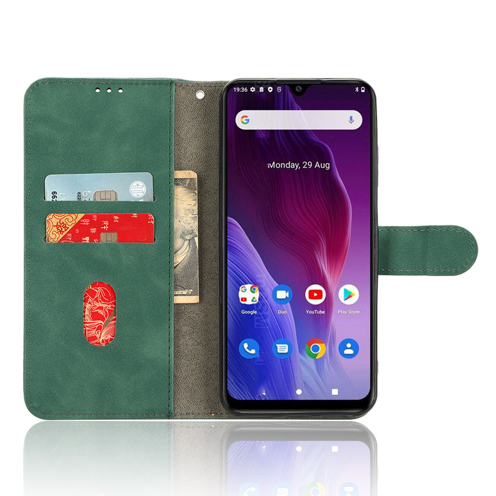 For Cubot P60 Flip PU Leather Protective Cover Skin-touch Wallet Stand Phone Case