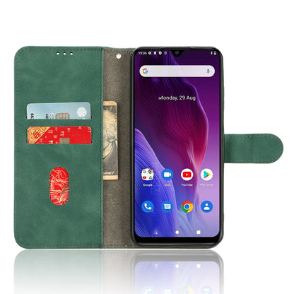 For Cubot P60 Flip PU Leather Protective Cover Skin-touch Wallet Stand Phone Case