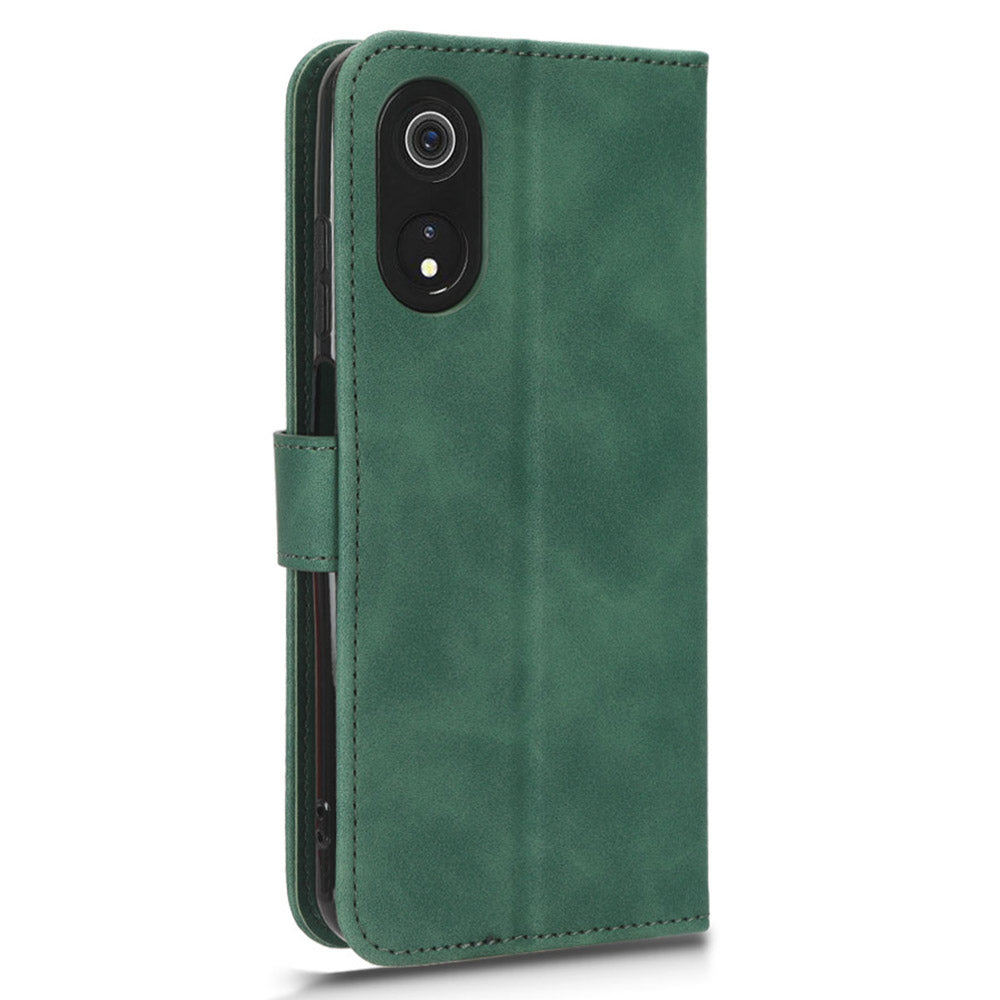 For Cubot P60 Flip PU Leather Protective Cover Skin-touch Wallet Stand Phone Case