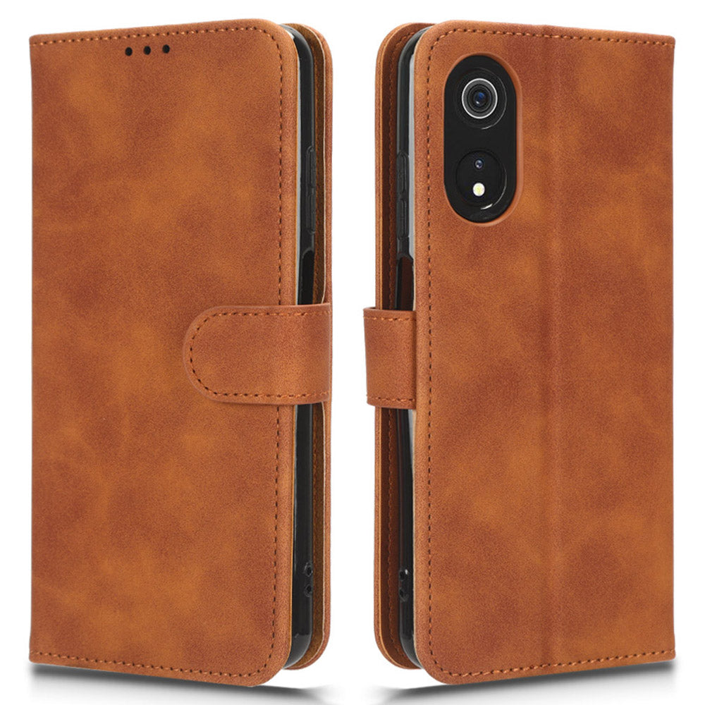 For Cubot P60 Flip PU Leather Protective Cover Skin-touch Wallet Stand Phone Case