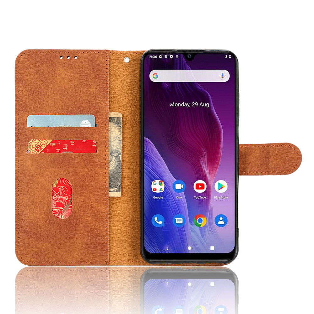 For Cubot P60 Flip PU Leather Protective Cover Skin-touch Wallet Stand Phone Case