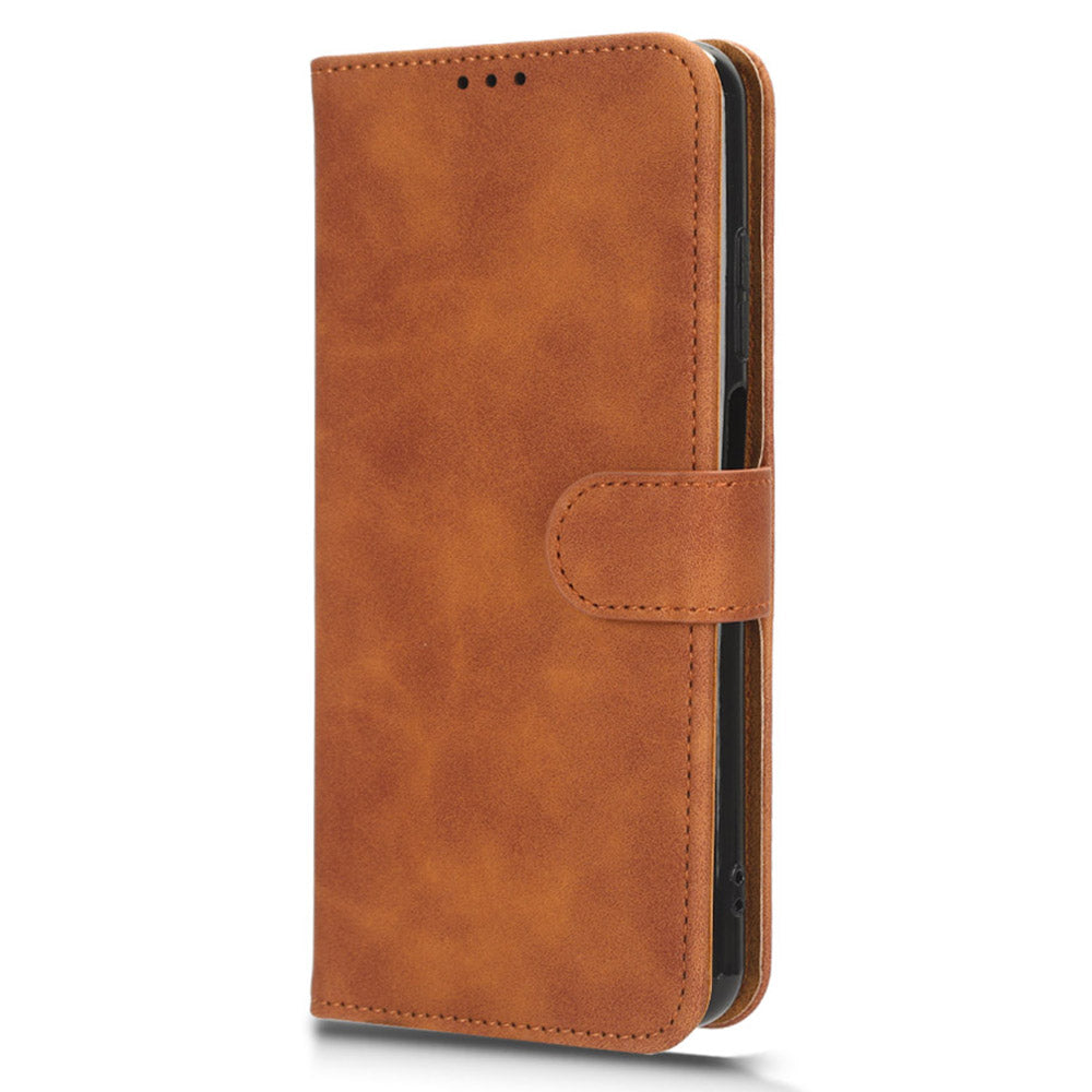 For Cubot P60 Flip PU Leather Protective Cover Skin-touch Wallet Stand Phone Case