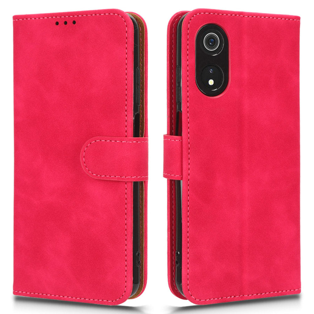 For Cubot P60 Flip PU Leather Protective Cover Skin-touch Wallet Stand Phone Case