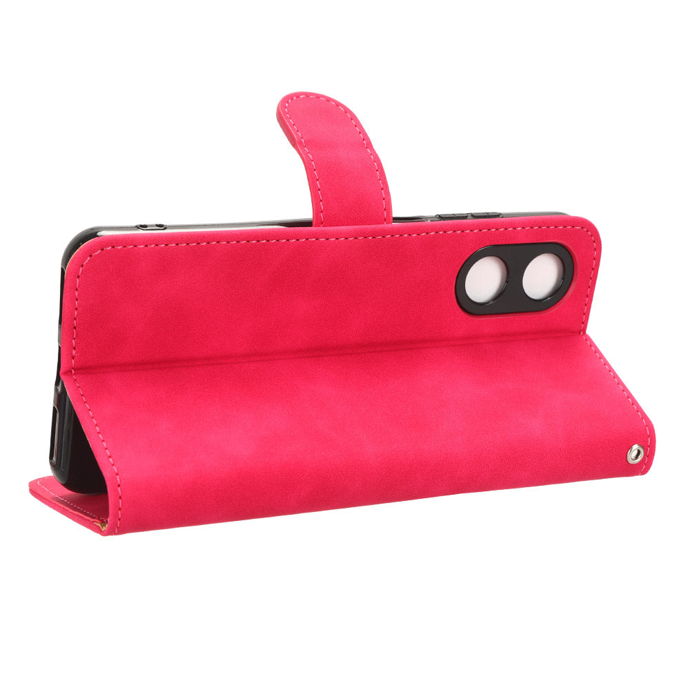 For Cubot P60 Flip PU Leather Protective Cover Skin-touch Wallet Stand Phone Case