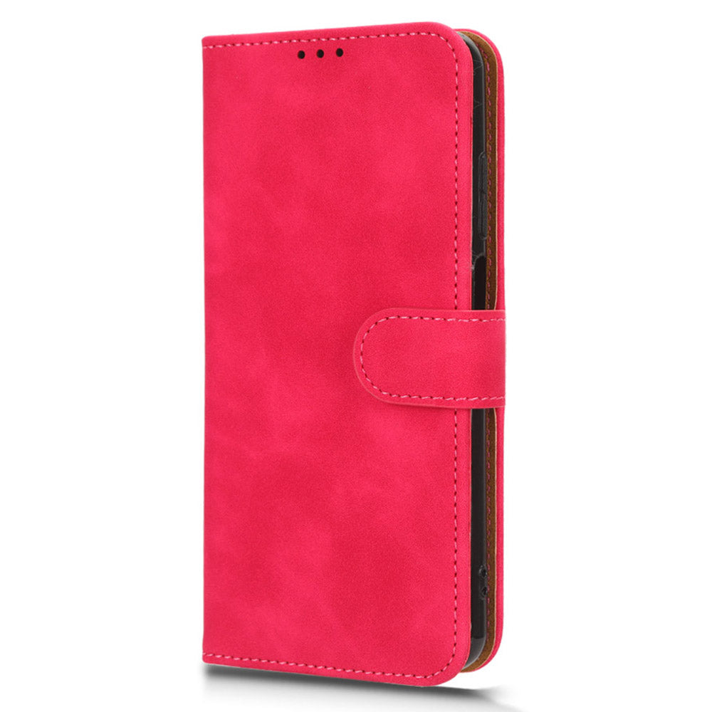 For Cubot P60 Flip PU Leather Protective Cover Skin-touch Wallet Stand Phone Case
