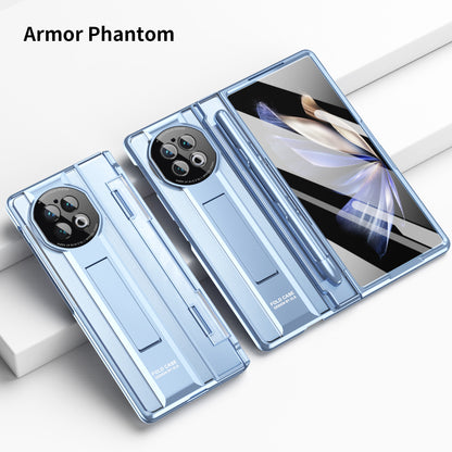 For vivo X Fold2 Kickstand PC Cover Shockproof Folding Phone Case with Stylus Pen and Pen Slot