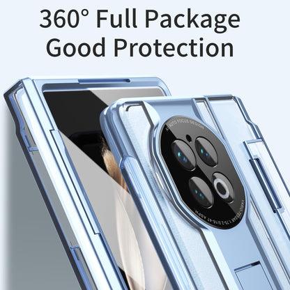 For vivo X Fold2 Kickstand PC Cover Shockproof Folding Phone Case with Stylus Pen and Pen Slot