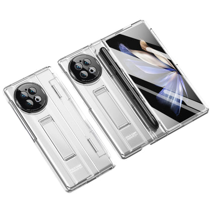 For vivo X Fold2 Kickstand PC Cover Shockproof Folding Phone Case with Stylus Pen and Pen Slot