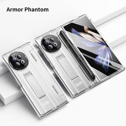 For vivo X Fold2 Kickstand PC Cover Shockproof Folding Phone Case with Stylus Pen and Pen Slot