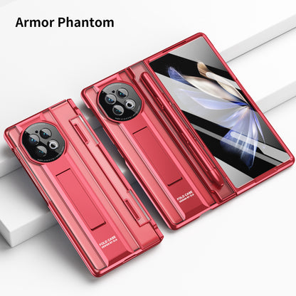 For vivo X Fold2 Kickstand PC Cover Shockproof Folding Phone Case with Stylus Pen and Pen Slot