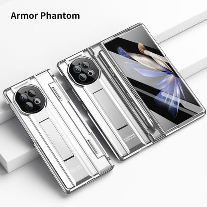 For vivo X Fold2 Kickstand PC Cover Shockproof Folding Phone Case with Stylus Pen and Pen Slot