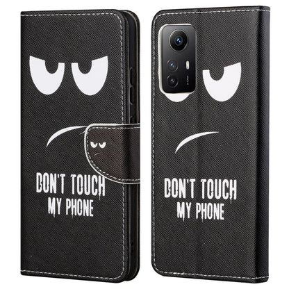 For Xiaomi Redmi Note 12S 4G Pattern Printing Leather Cellphone Case Wallet Stand Phone Cover