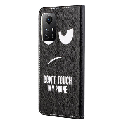 For Xiaomi Redmi Note 12S 4G Pattern Printing Leather Cellphone Case Wallet Stand Phone Cover