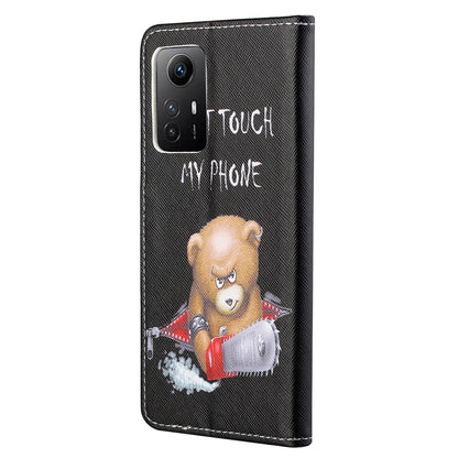 For Xiaomi Redmi Note 12S 4G Pattern Printing Leather Cellphone Case Wallet Stand Phone Cover