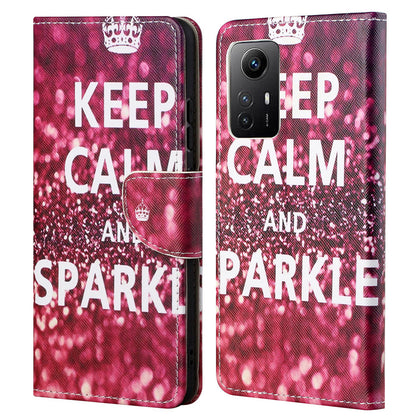 For Xiaomi Redmi Note 12S 4G Pattern Printing Leather Cellphone Case Wallet Stand Phone Cover