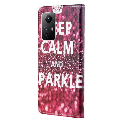 For Xiaomi Redmi Note 12S 4G Pattern Printing Leather Cellphone Case Wallet Stand Phone Cover