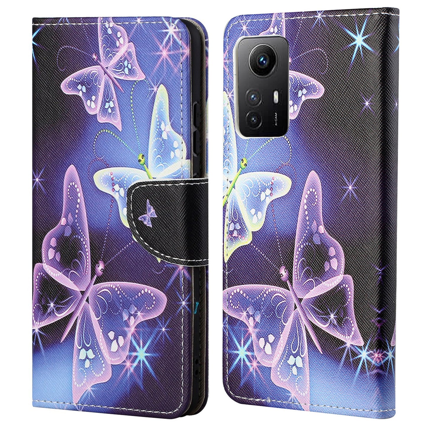 For Xiaomi Redmi Note 12S 4G Pattern Printing Leather Cellphone Case Wallet Stand Phone Cover