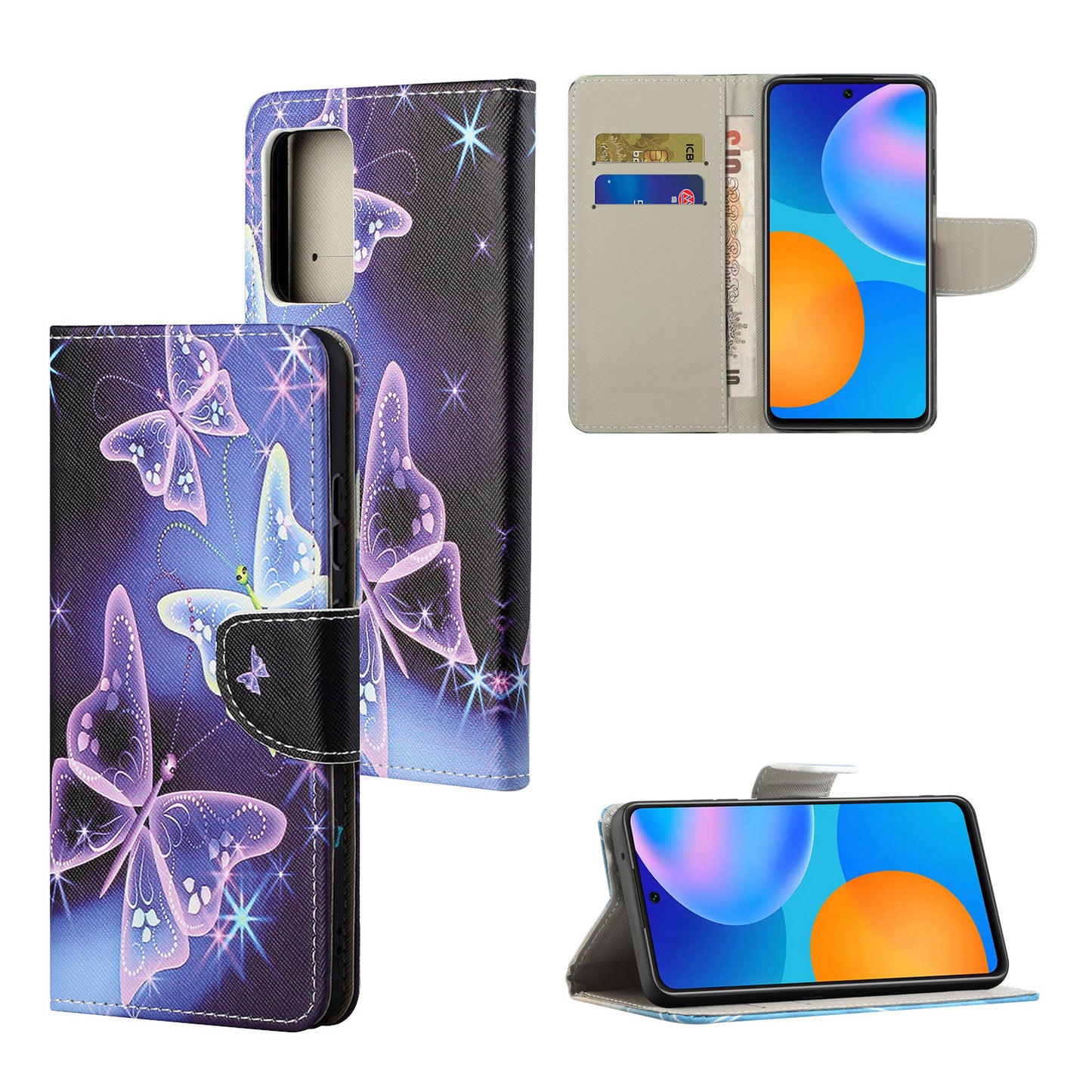 For Xiaomi Redmi Note 12S 4G Pattern Printing Leather Cellphone Case Wallet Stand Phone Cover