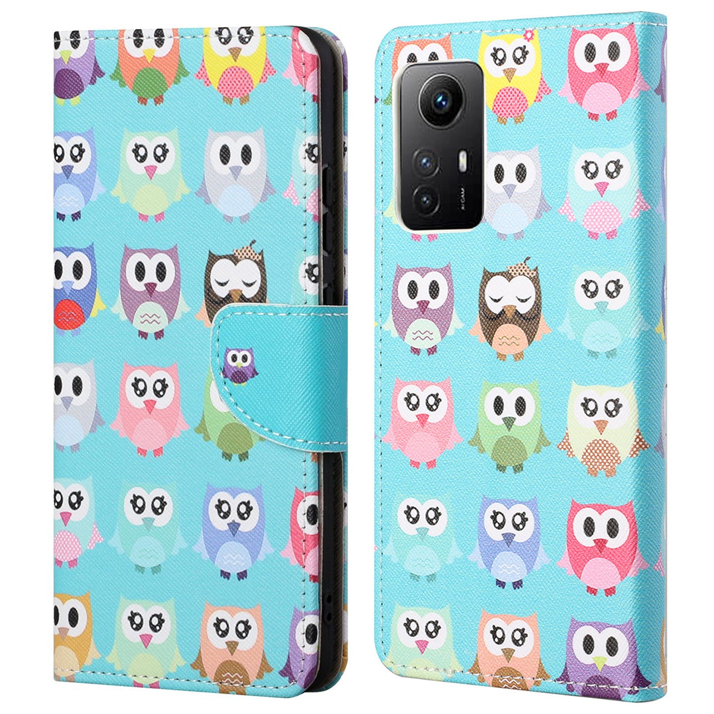 For Xiaomi Redmi Note 12S 4G Pattern Printing Leather Cellphone Case Wallet Stand Phone Cover