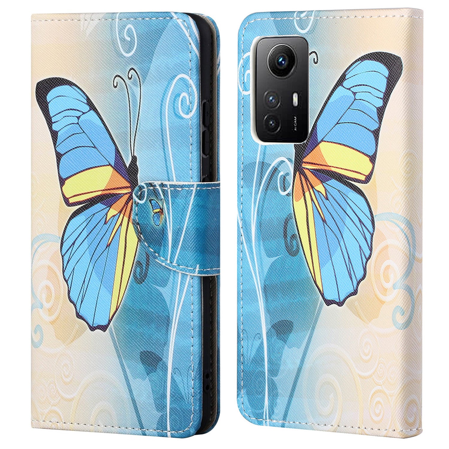 For Xiaomi Redmi Note 12S 4G Pattern Printing Leather Cellphone Case Wallet Stand Phone Cover