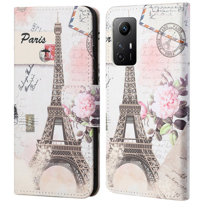 For Xiaomi Redmi Note 12S 4G Pattern Printing Leather Cellphone Case Wallet Stand Phone Cover