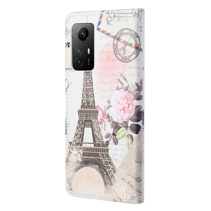 For Xiaomi Redmi Note 12S 4G Pattern Printing Leather Cellphone Case Wallet Stand Phone Cover