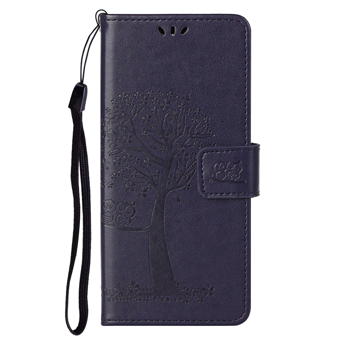 For Xiaomi Redmi Note 12S 4G Owl Tree Imprinted Wallet Phone Case PU Leather Stand Cover