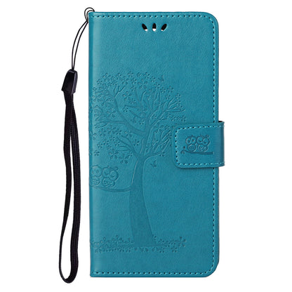 For Xiaomi Redmi Note 12S 4G Owl Tree Imprinted Wallet Phone Case PU Leather Stand Cover