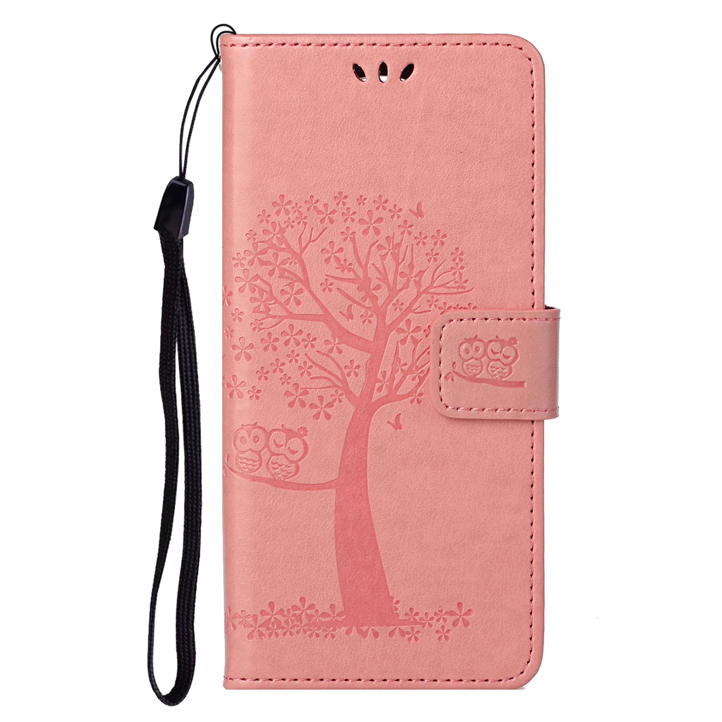 For Xiaomi Redmi Note 12S 4G Owl Tree Imprinted Wallet Phone Case PU Leather Stand Cover