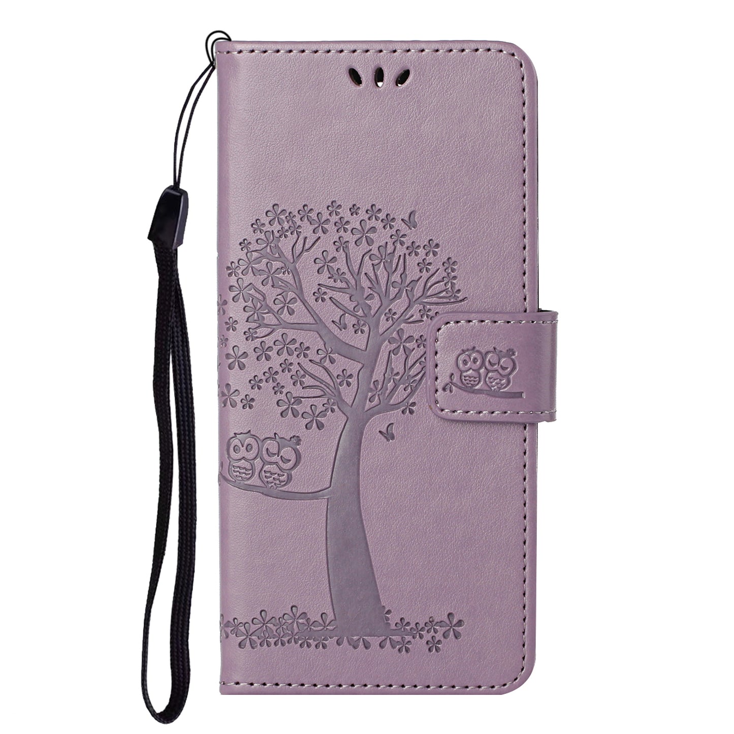 For Xiaomi Redmi Note 12S 4G Owl Tree Imprinted Wallet Phone Case PU Leather Stand Cover