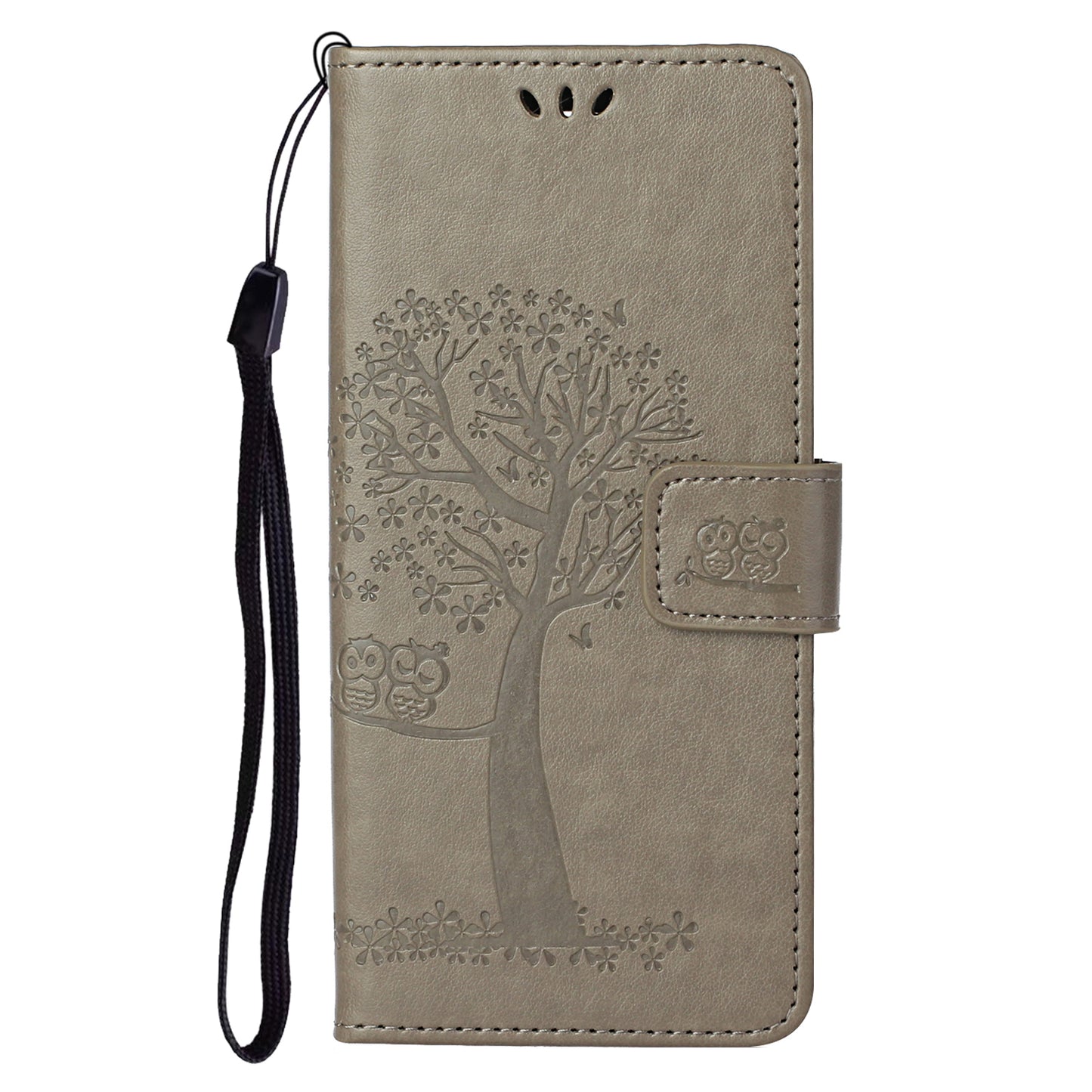 For Xiaomi Redmi Note 12S 4G Owl Tree Imprinted Wallet Phone Case PU Leather Stand Cover