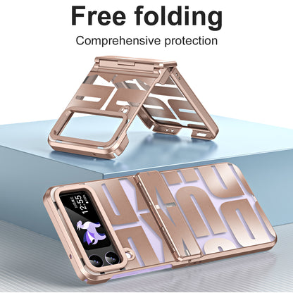 For Samsung Galaxy Z Flip4 5G Electroplated Hard PC Case Hinde Protection Phone Cover