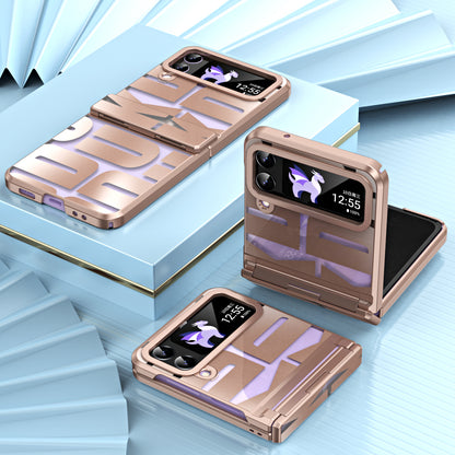 For Samsung Galaxy Z Flip4 5G Electroplated Hard PC Case Hinde Protection Phone Cover