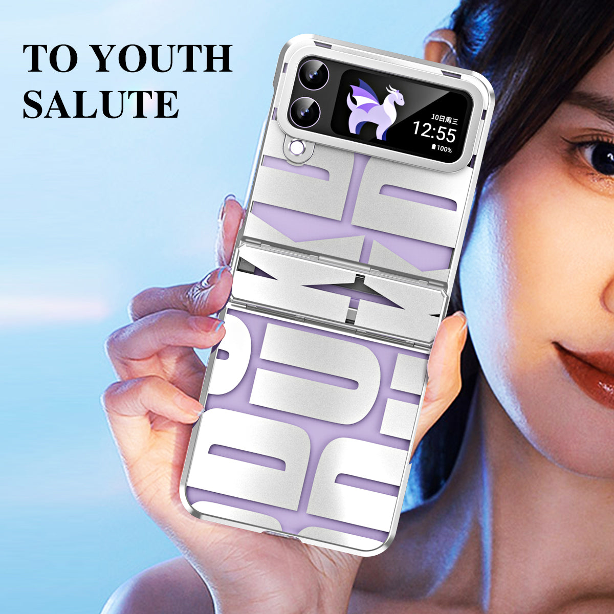 For Samsung Galaxy Z Flip4 5G Electroplated Hard PC Case Hinde Protection Phone Cover