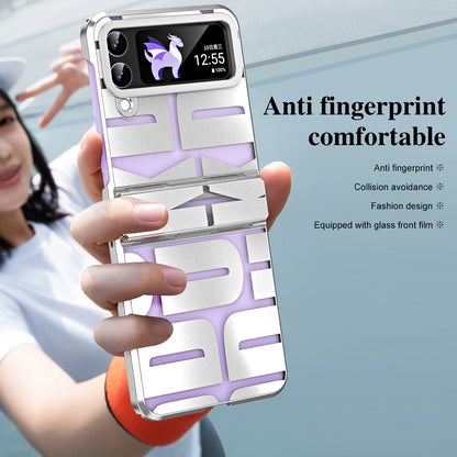 For Samsung Galaxy Z Flip4 5G Electroplated Hard PC Case Hinde Protection Phone Cover