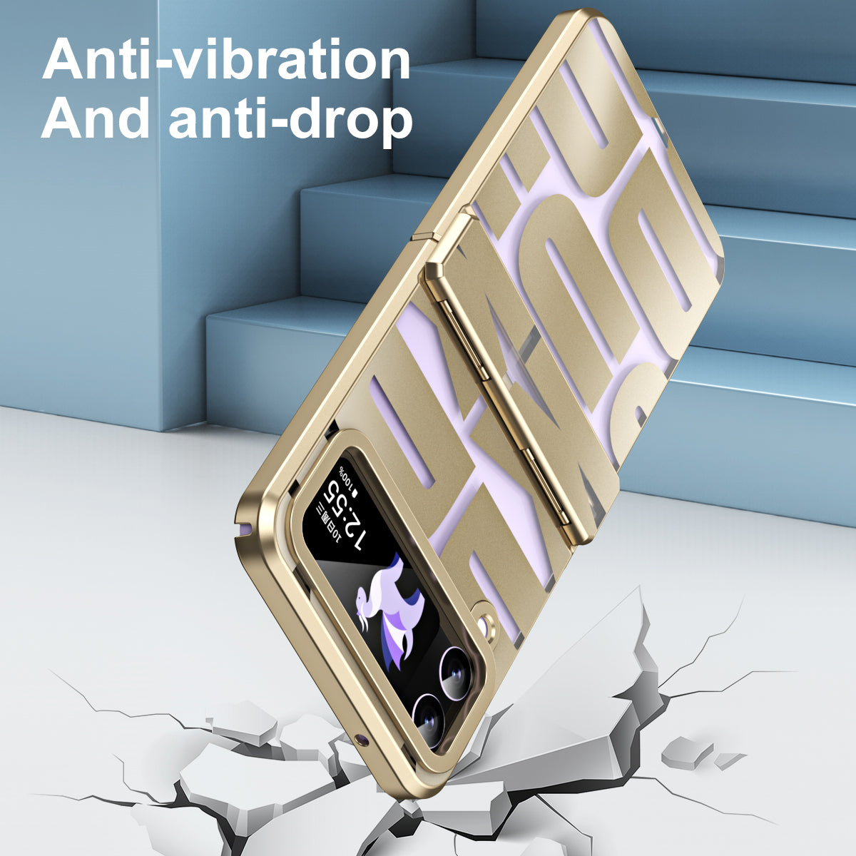 For Samsung Galaxy Z Flip4 5G Electroplated Hard PC Case Hinde Protection Phone Cover