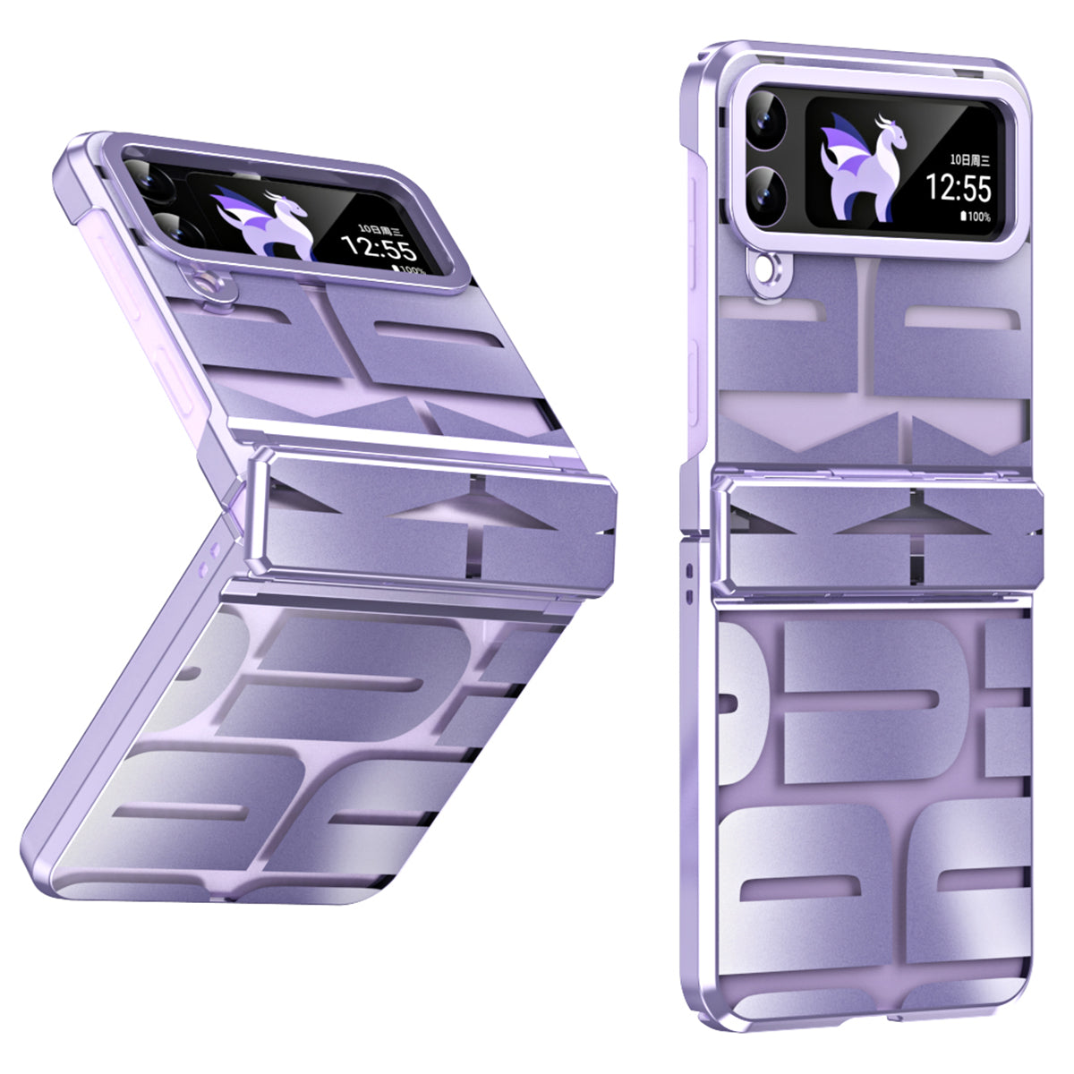 For Samsung Galaxy Z Flip4 5G Electroplated Hard PC Case Hinde Protection Phone Cover