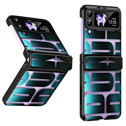 For Samsung Galaxy Z Flip4 5G Electroplated Hard PC Case Hinde Protection Phone Cover